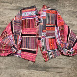 Mes Demoiselles Multicolor Patchwork Lightweight Cape